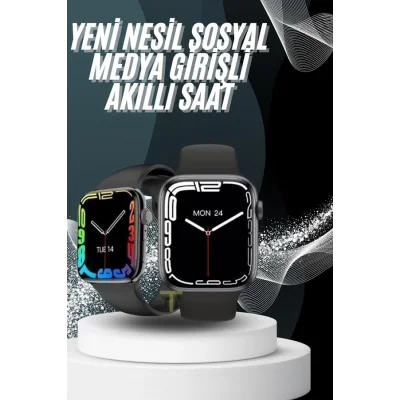 BUĞZ Yeni Model Akıllı Saat Dokunmatik Ekran Unisex Amoled Ekran 44 mm - BUĞZ