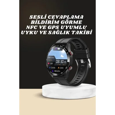 BUĞZ Yeni Model Akıllı Saat GPS Uyumlu Uyku ve Sağlık Takibi Sesli Görüşme