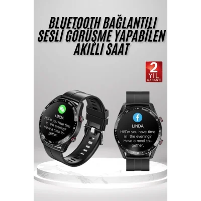 BUĞZ Yeni Model Akıllı Saat GPS Uyumlu Uyku ve Sağlık Takibi Sesli Görüşme