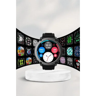 BUĞZ Yeni Model Akıllı Saat GPS Uyumlu Uyku ve Sağlık Takibi Sesli Görüşme - BUĞZ