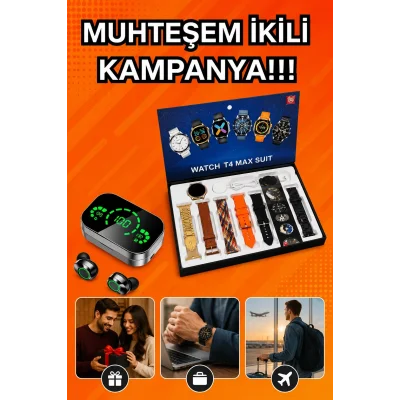 BUĞZ Yeni Model Akıllı Saat ve Ucuz Kaliteli Bluetooth Kulaklık Amoled Ekran Aynalı