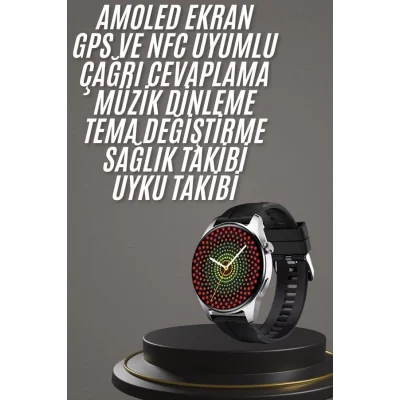  Yeni Nesil Akıllı Saat 1.5 Inç Amoled Ekran Çağrı Cevaplayabilen