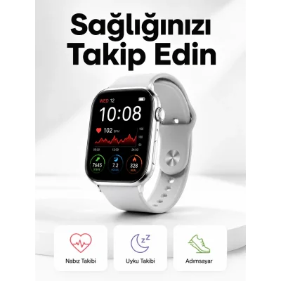 BUĞZ Yeni Nesil Akıllı Saat Adımsayar, GPS, Nabız Ölçer, Uyku ve Sağlık Takibi (Kopya)