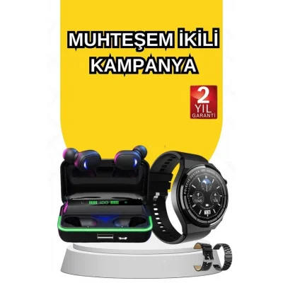 BUĞZ Yeni Nesil Akıllı Saat Ve Bluetooth Kulaklık Titreşim Bildirimleri Uyku Takibi - BUĞZ