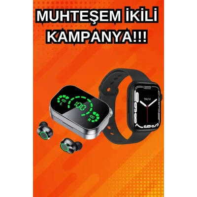 BUĞZ Yeni Nesil Akıllı Saat ve Ucuz Kaliteli Bluetooth Kablosuz Kulaklık Amoled Ekran