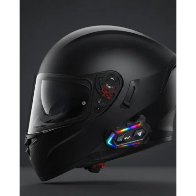 BUĞZ Yeni Nesil Bluetooth 5.3 Motosiklet Intercom RGB Işıklı 1000m Mesafeli