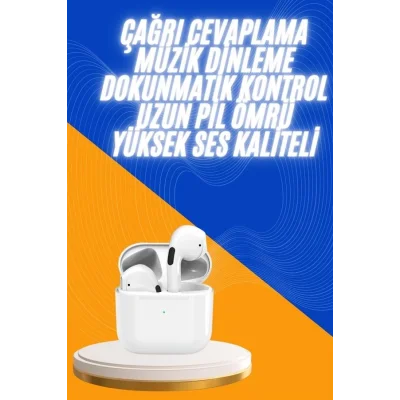  Yeni Nesil Bluetooth Kulaklık Beyaz Çağrı Cevaplayabilen Kablosuz