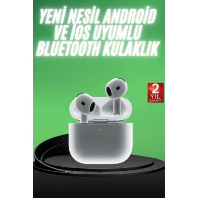 BUĞZ Yeni Nesil Bluetooth Kulaklık Beyaz Çağrı Cevaplayabilen Kablosuz - BUĞZ