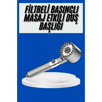 BUĞZ Yeni Nesil Duş Başlığı Paslanmaz Çelik Masaj Etkili Ergonomik Tasarım Su Basınçlı