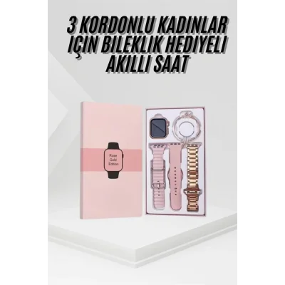 BUĞZ Yeni Nesil Kadın Akıllı Saat Rose Gold Android ve İos Uyumlu - BUĞZ