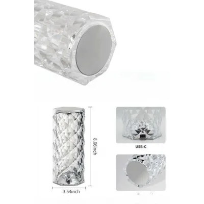 BUĞZ Yeni Nesil Modern Kristal Masa ve Gece Lambası Dokunmatik Renk Değiştirebilen - BUĞZ