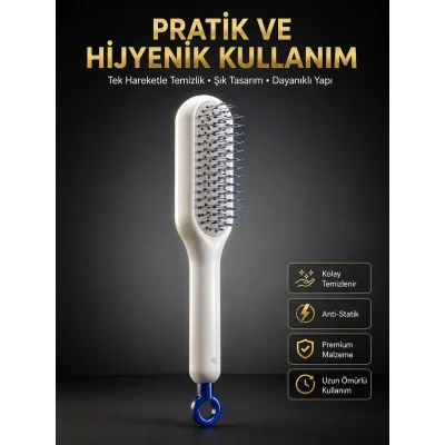 BUĞZ Yeni Nesil Saç Fırçası Saç Derisini Ölü Derilerinden Arındırır Kolay Temizlenen