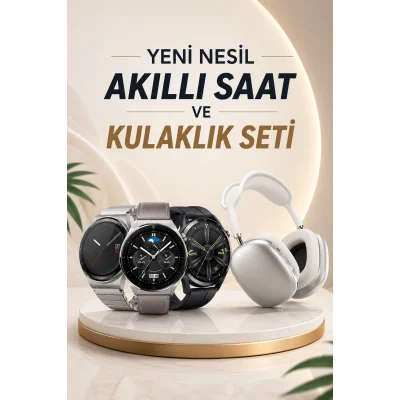 BUĞZ Yeni Nesil Sesli Görüşme Akıllı Saat ve Powerbank Çoklu Şarj Girişli Bluetooth Kulaklık Nabız Ölçer