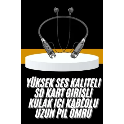  Yeni Nesil Silikonlu Kulak İçi Kablosuz Kesintisiz Bluetooth Kulaklık Kablolu