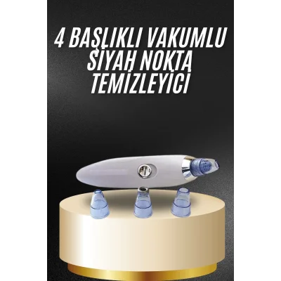  Yeni Nesil Vakumlu Pilli Siyah Nokta ve Yüz Temizleme Cihazı 4 Başlıklı