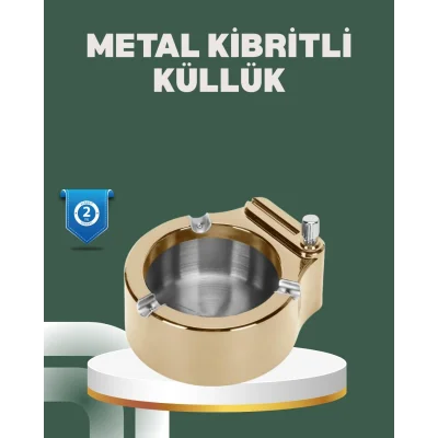 BUĞZ Yeniden Doldurulabilir Çakmaklı Küllük Dayanıklı Yapı