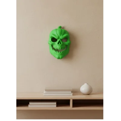 BUĞZ Yeşil Dekoratif Korku Maskesi Duvar Süsü