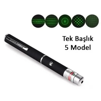 BUĞZ Yeşil Lazer Pointer 500 mW 15 Km Etkili (Tek Başlık 5 Model)