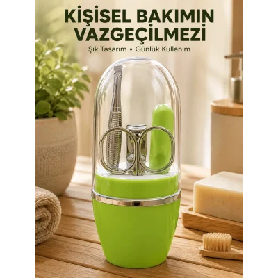 BUĞZ Yeşil Manikür Pedikür Bakım Seti Çok Amaçlı Kişisel Bakım Kiti