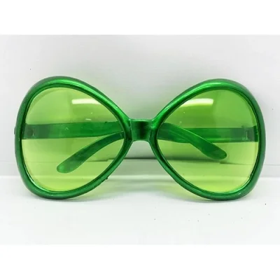  Yeşil Renk Yeşilçam Nostalji 80li Yıllar 90lı Yıllar Parti Gözlüğü  7x16 cm