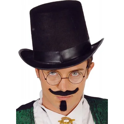  Yetişkinler İçin Siyah Renk Ringmaster Sihirbaz Şapkası Silindir Şapka