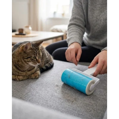 BUĞZ Yıkanabilir Pet Tüy Toplama Aparatı Kıyafet Koltuk Araba İçi Temizlik Rulosu