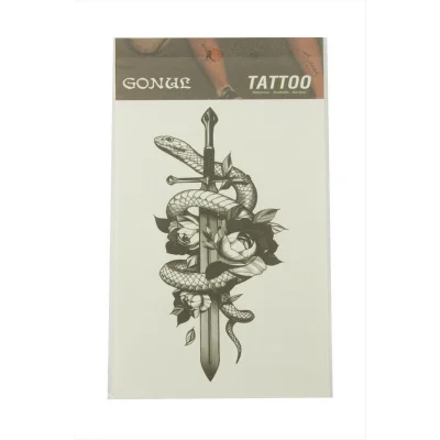 BUĞZ Yılan Kılıç Tattoo Dövme Sticker
