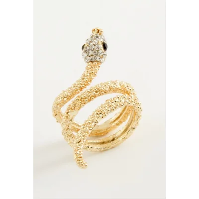  Yılan Taşlı Metal Yüzük