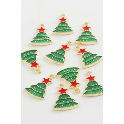 BUĞZ Yılbaşı Ağacı Eldiveni Mineli Kolye Ucu 1 Adet