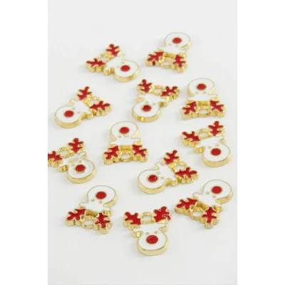 BUĞZ Yılbaşı Geyik Mineli Kolye Ucu 1 Adet