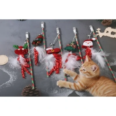 BUĞZ Yılbaşı Temalı Zilli Kedi Oyun Oltası