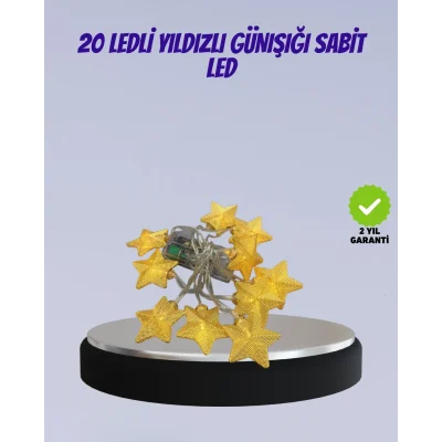 BUĞZ Yıldız Figürlü Led Şerit Işık 5m İç Mekan Dekor Aydınlatma