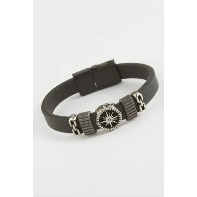  Yıldız Kaliteli Mıknatıslı Suni Deri Bileklik