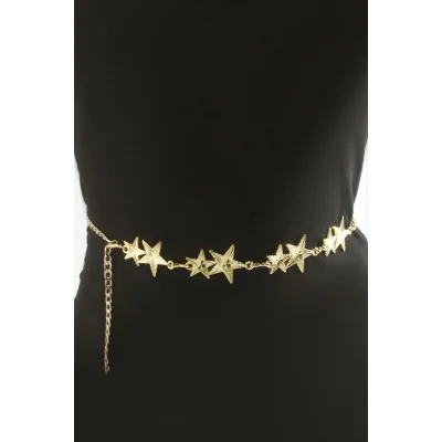 BUĞZ Yıldız Metal Zincir Kemer