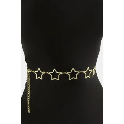 BUĞZ Yıldız Metal Zincir Kemer