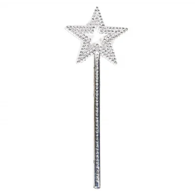 BUĞZ Yıldız Model Peri Asası Melek Asası Prenses Asası Metalize Gümüş Renk