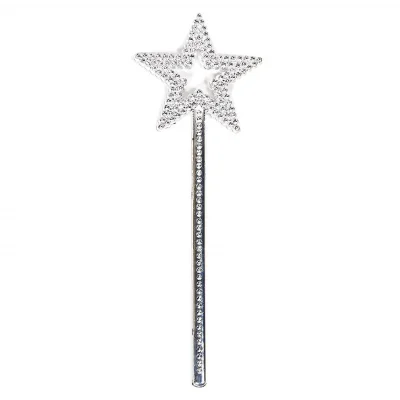  Yıldız Model Peri Asası Melek Asası Prenses Asası Metalize Gümüş Renk