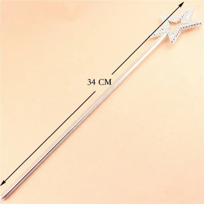 BUĞZ Yıldız Model Peri Asası Melek Asası Prenses Asası Metalize Gümüş Renk - Lisinya