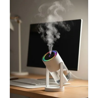 BUĞZ Yıldızlı Projektör Hava Nemlendirici Ultrasonik Buhar ve RGB Işık