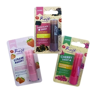  Yoğun Etkili Dudak Koruyucu Nemlendirici Balm Kiraz Çilek Çikolata (3lü Set)