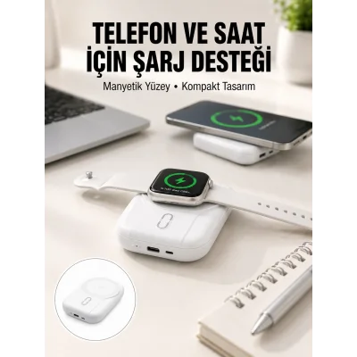 BUĞZ Yüksek Kapasiteli 22.5W Hızlı Şarj Taşınabilir Powerbank Yeni Nesil