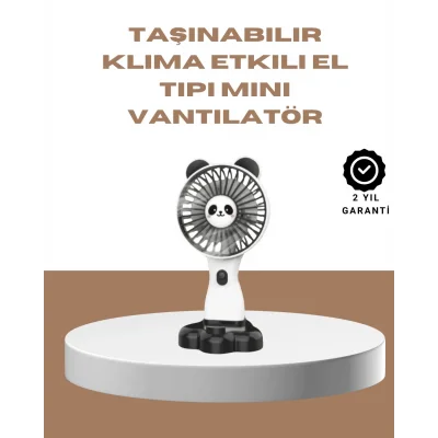  Yüksek Performanslı USB Mini Vantilatör – Panda Desenli
