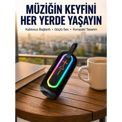 BUĞZ Yüksek Ses Kaliteli Kablosuz Hoparlör LED Işıklı Yeni Nesil