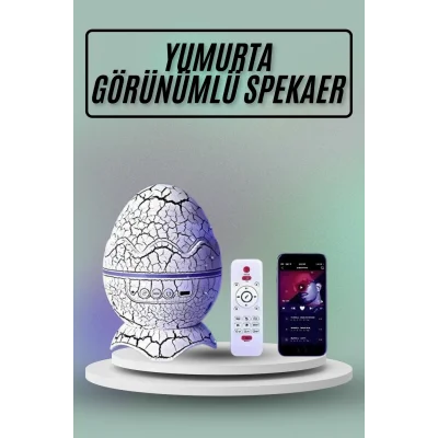  Yumurta Görünümlü Masa ve Gece Lambası Renk Değiştirebilen Projektör