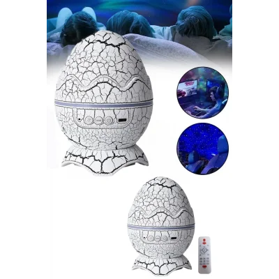 BUĞZ Yumurta Görünümlü Masa ve Gece Lambası Renk Değiştirebilen Projektör - BUĞZ