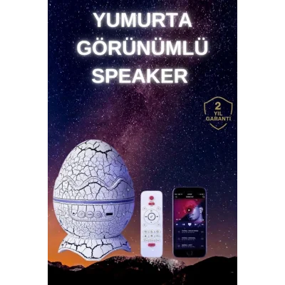 BUĞZ Yumurta Şeklinde Su Dalgalı Bluetooth Speaker Lamba Renkli Şarjlı - Lisinya