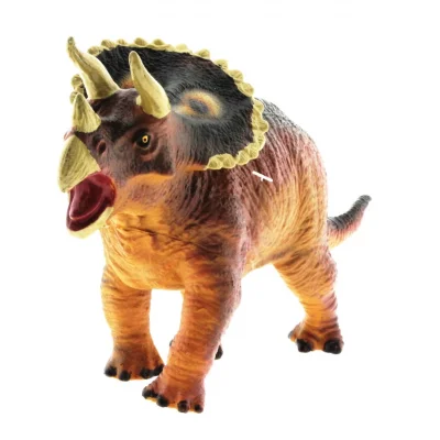  Yumuşak Plastik Dinozor Figür - Triceratops