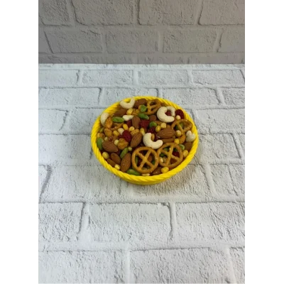 BUĞZ Yuvarlak Çerezlik Sarı Canlı Renkli Dekoratif Sunum Kasesi - Lisinya