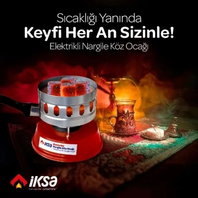 BUĞZ Yuvarlak Galvaniz Elektrikli Nargile Köz Ocağı