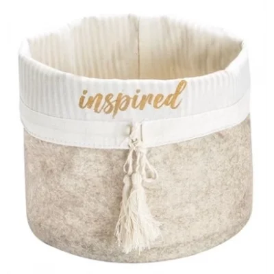  Yuvarlak Katlanabilir Çok Amaçlı Saklama Organizer Kutu Keçe Sepet (mega) - 03389